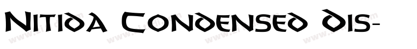 Nitida Condensed Dis字体转换